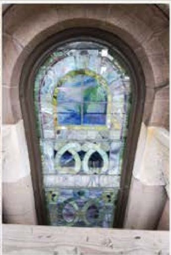 Stained glass window after restoration